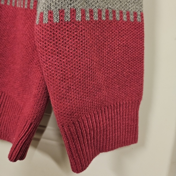 Misslook leopard color block pink grey white tight knit sweater size XS - Picture 5 of 8